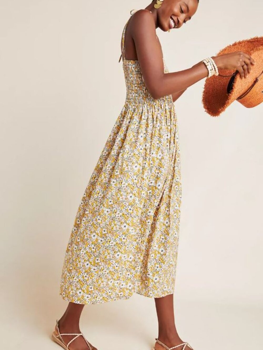 Frye x Anthropologie | Alice Floral Maxi Dress | 100% Cotton Size Medium - Picture 4 of 13